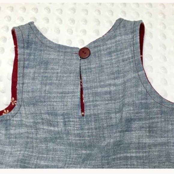 Denim Jumper, Flannel Lining Hanmade - Picture 2 of 3
